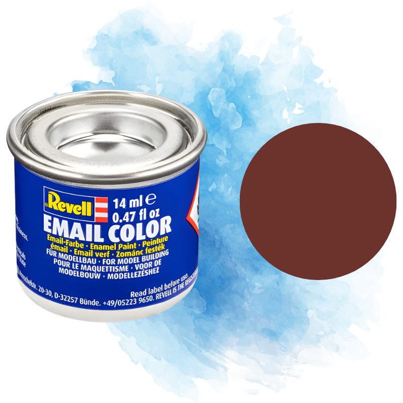 Barva Revell emailová - Matt Reddish Brown (matná červenohnědá; RAL3009) - 14 ml / 32137