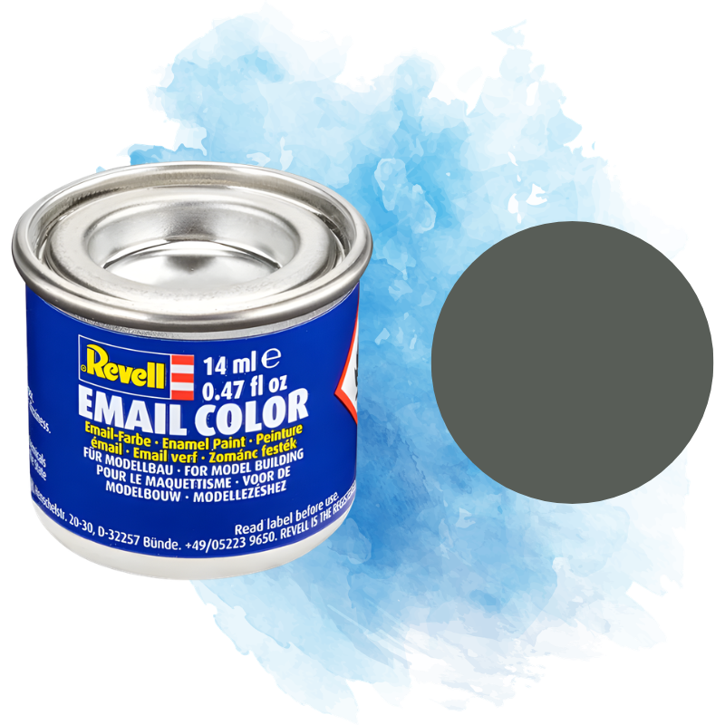 Barva Revell emailová - Matt Greenish Grey (matná zeleno šedá; RAL7009) - 14 ml / 32167