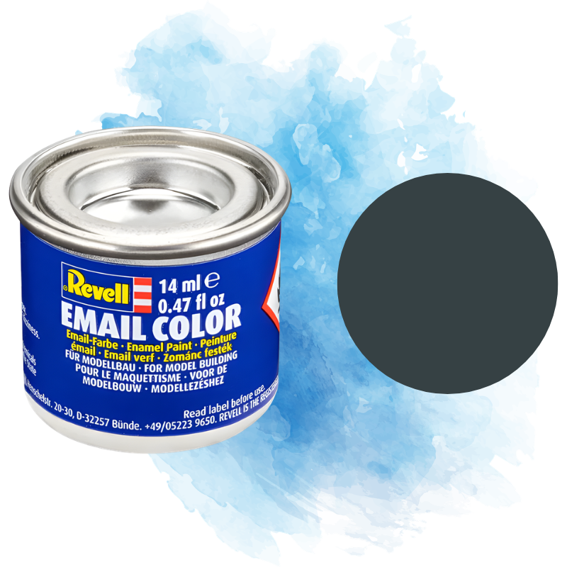 Barva Revell emailová - Matt Granite Grey (matná žulově šedá; RAL7026) - 14 ml / 32169