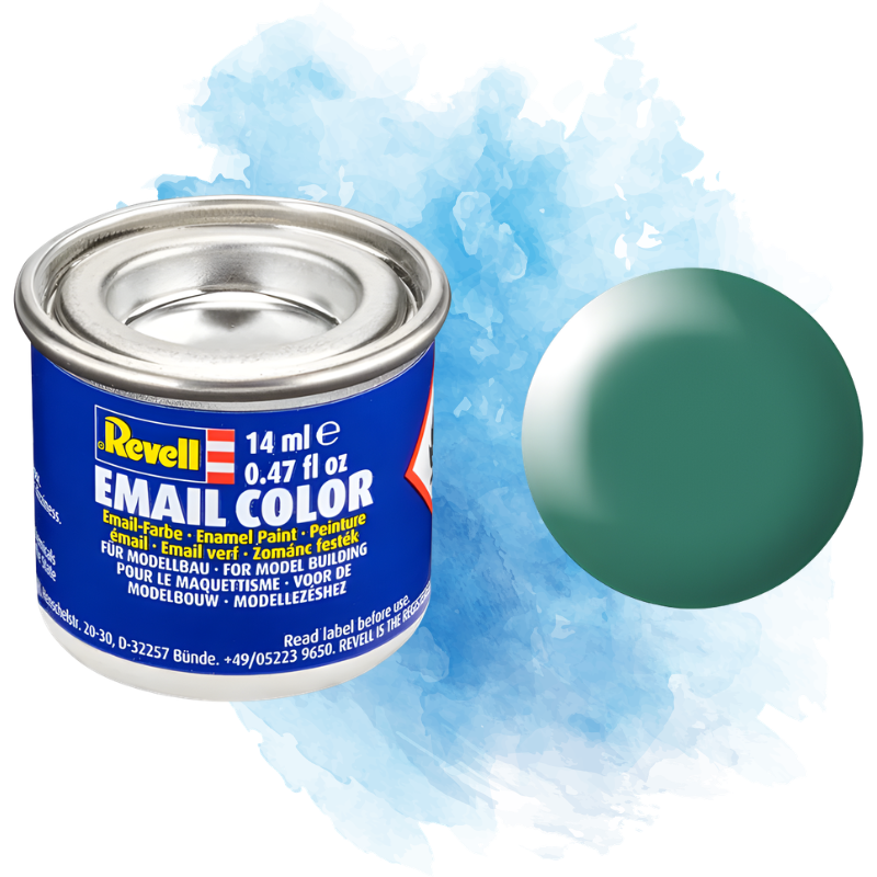 Barva Revell emailová - Silk Patina Green (hedvábná zelená patina; RAL6000) - 14 ml / 32365