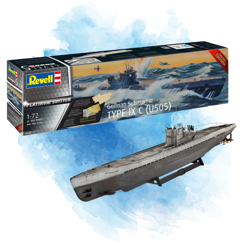 Revell - German Submarine Type IX C(U505)"Platinum Edition" / 05180