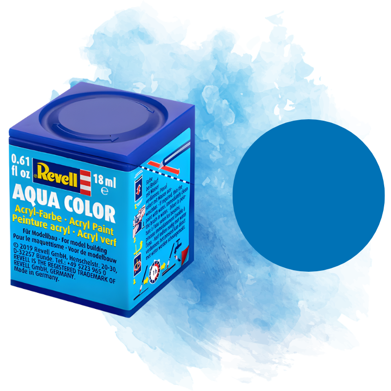 Barva Revell akrylová - Matt Blue (matná modrá; RAL5000) - 18 ml / 36156