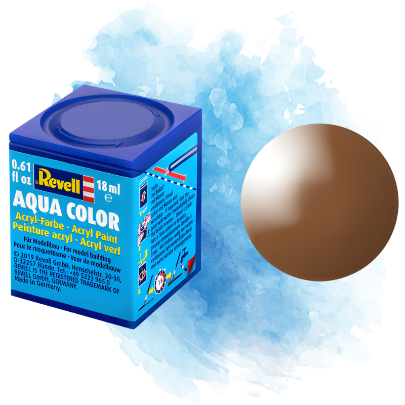 Barva Revell akrylová - Gloss Mud Brown (lesklá blátivě hnědá; RAL8003) - 18 ml / 36180