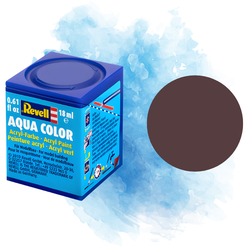 Barva Revell akrylová - Matt Leather Brown (matná kožená hnědá;RAL8027) - 18 ml / 36184