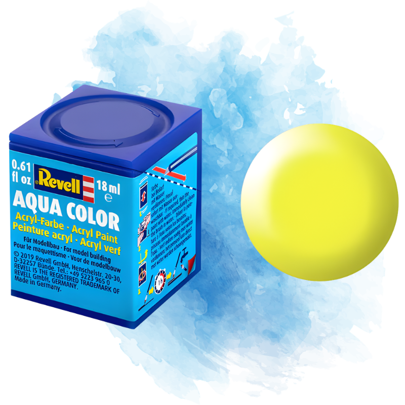 Barva Revell akrylová - Silk Luminous Yellow (hedvábná svítivě žlutá; RAL1026) - 18 ml / 36312