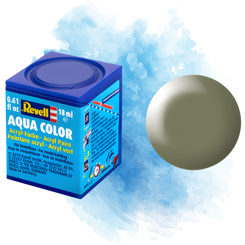 Barva Revell akrylová - Silk Greyish Green (hedvábná šedivozelená; RAL6013) - 18 ml / 36362