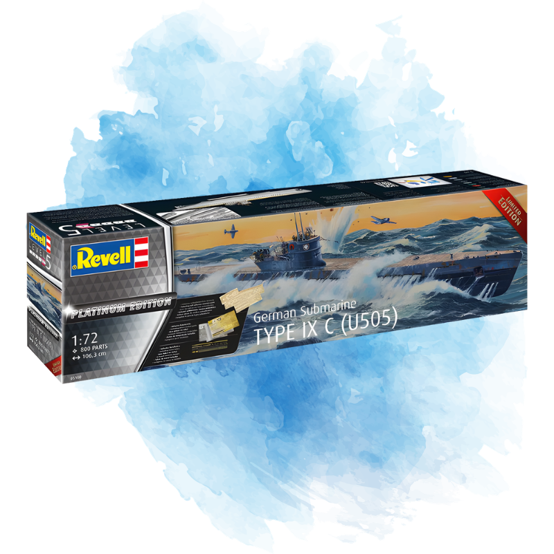 Revell - German Submarine Type IX C(U505)"Platinum Edition" / 05180