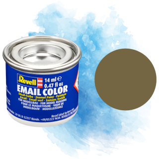 Barva Revell emailová - Matt Olive Brown (matná olivově hnědá;RAL7008) - 14 ml / 32186