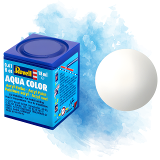 Barva Revell akrylová - Gloss White (bílá lesklá; RAL9010) - 18 ml / 36104
