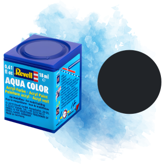 Barva Revell akrylová - Matt Black (matná černá; RAL9011) - 18 ml / 36108