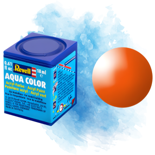Barva Revell akrylová - Gloss Orange (lesklá oranžová; RAL2004) - 18 ml / 36130