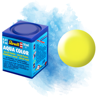 Barva Revell akrylová - Silk Luminous Yellow (hedvábná svítivě žlutá; RAL1026) - 18 ml / 36312