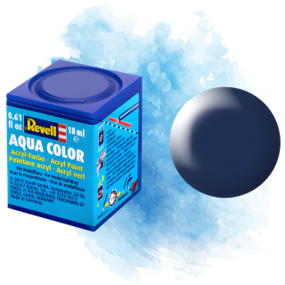 Barva Revell akrylová - Silk Lufthansa Blue (hedvábná modrá; RAL5013) - 18 ml / 36350